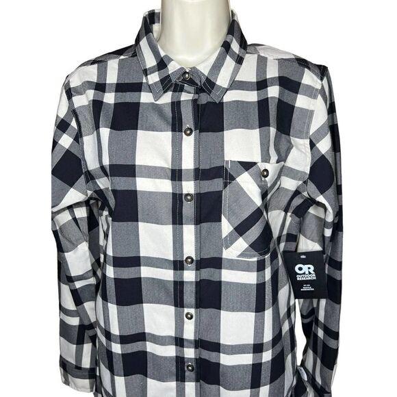 Outdoor Research Kulshan Plaid Flannel Tunic Shirt NWT Size Medium - Picture 7 of 10